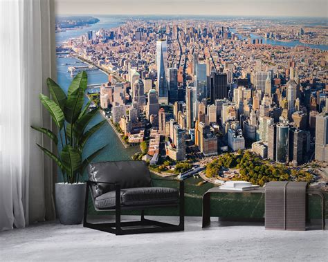 Lower Manhattan New York City Wallpaper Beautiful View Etsy