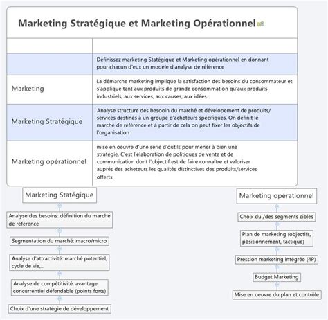Marketing Stratégique et Marketing Opérationnel XMind Mind Mapping