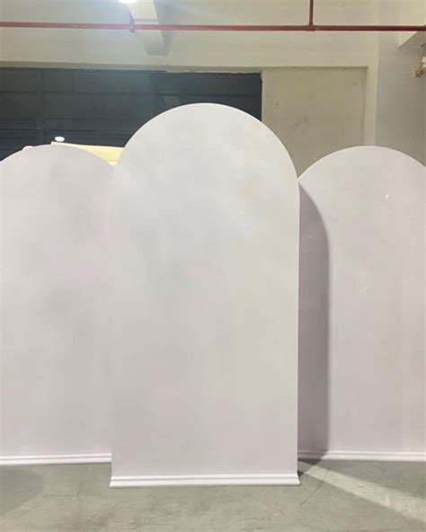White Gloss Arch Backdrop Event Decor Supply