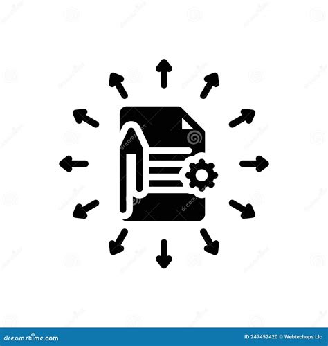 Black Solid Icon For Assign Allow And Appoint Stock Vector