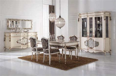 Mix in a dash of industrial influence to your entertainment ensemble with this dining chair. » Silver Leaf Dining Room FurnitureTop and Best Italian ...