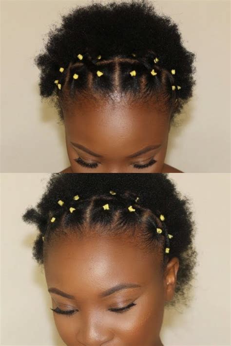 The combination of a side braid with a bandana for women with long hair is one of the more unusual combinations but it works beautifully. 40 Easy Rubber Band Hairstyles on Natural Hair Worth ...