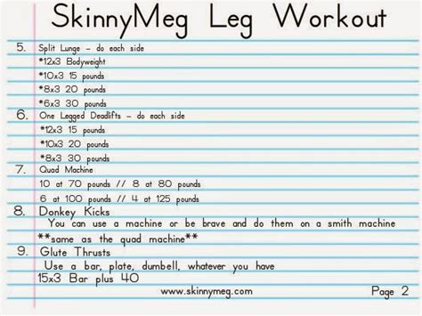 Skinny Meg Killer Leg Workout