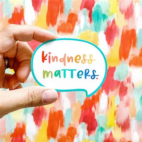 Kindness Matters Word Bubble Rainbow Colors Vinyl Sticker Etsy