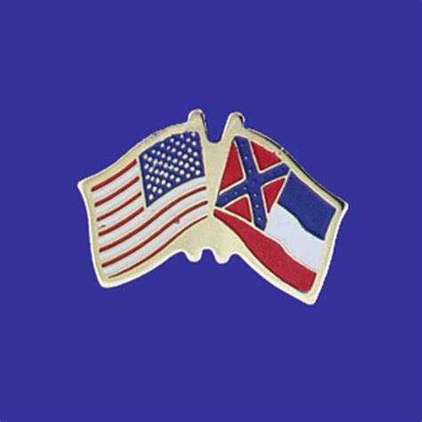 Mississippi Single Flag Lapel Pin Fredsflags