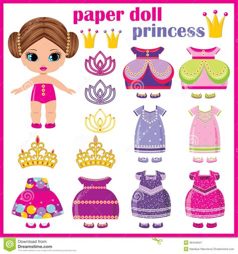 Paper Doll Princess . Royalty Free Stock Photography - Image: 36444547