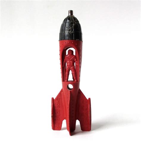 Vintage Red Rocket 1950s Plastic Space Toy S 4 Space Bomb By