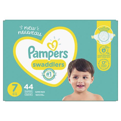 Pampers Swaddlers Soft And Absorbent Diapers Size 7 44 Count