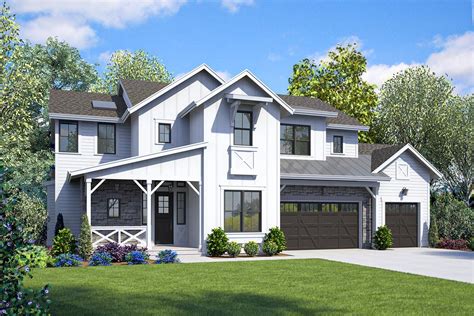 Two Story Modern Farmhouse With Second Level Master Bed In 2020