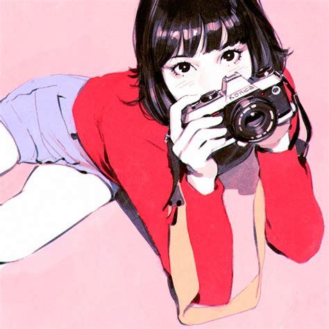 Anime Picture Search Engine 1girl Black Eyes Black Hair Camera Ilya