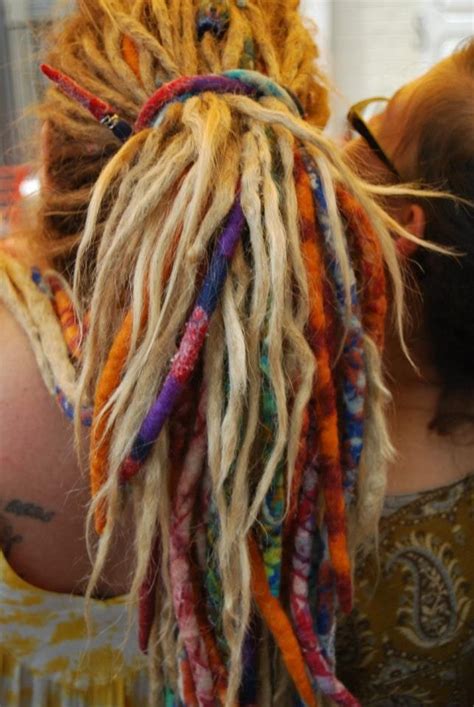 You can find fancy dreadlock styles in many shapes, mohawk dreadlocks for ladies, and girl dread styles on short or long hair. dread color | White girl dreads, Dread wraps, Dyed dreads
