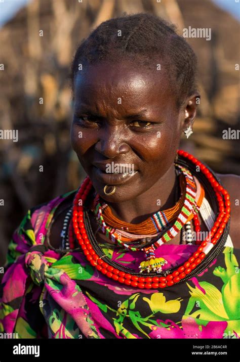 Portrait Of A Toposa Tribe Woman Namorunyang State Kapoeta South