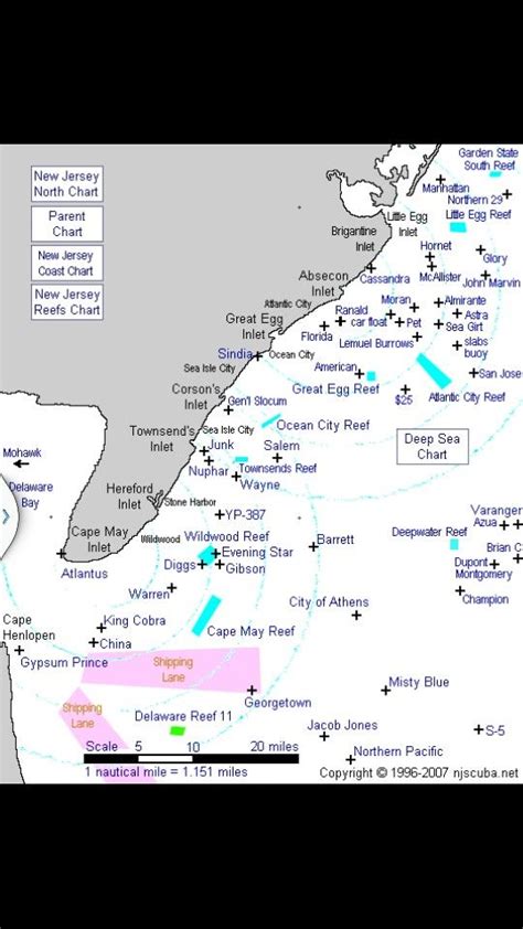 Shipwrecks Of South Jersey Shipwreck Map Jersey