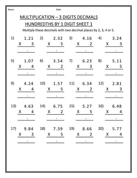 What language arts concepts should a 6th grader know. 5th Grade Math Worksheets Printable Multiplication ...