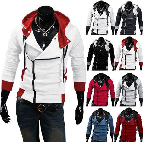 2020 Stylish Assassins Creed Hoodie Mens Cosplay Assassins Creed Hoodies Cool Slim Jacket