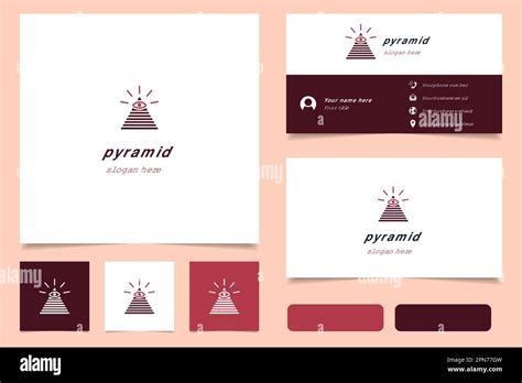 Pyramid Logo Design With Editable Slogan Branding Book And Business
