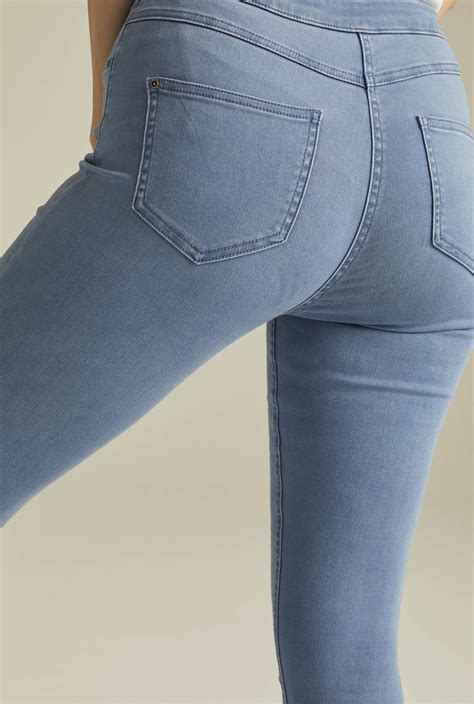 Light Blue Skinny Stretch Denim Jeggings Long Tall Sally