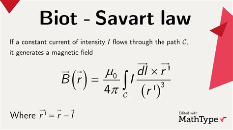 Mathtype On Twitter The Biot Savart Law Is An Equation That Allows To