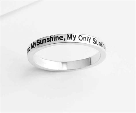 Engraved You Are My Sunshine My Only Sunshine 925 Sterling Silver