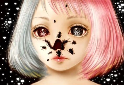 resultado de imagem para creepy cute arte horror horror art yami kawaii goth art creepy art
