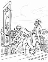 Robespierre Peine Guillotine Revolución Reformation Supercoloring Theses Eiffel Torre Columbus sketch template