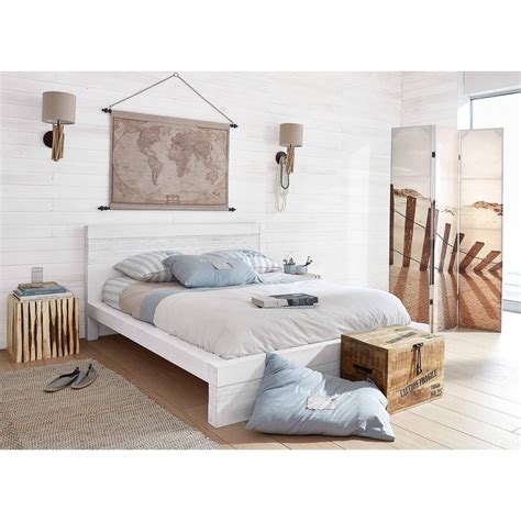 Matratzenstärke 15 cm 140 x 190 cm matratze kaltschaum amp memory schaum pelops von dreamea kaltschaummatratze pelops von dreamea dicke 15cm härtegrad 2 härtegrad 2 mittelfestes liegegefühl mit angenehmem liegekomfort polsterung winterseite 1 cm schaum matratze. Weißes Bett aus gealtertem, massivem Mangoholz 140 x 190 ...