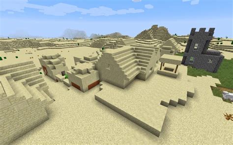Desert Village On Top Of Desert Temple Minecraft Seed Hq