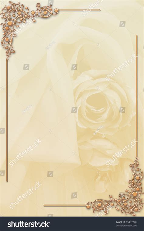 Illustration Border Design Wedding Card Formal Stock