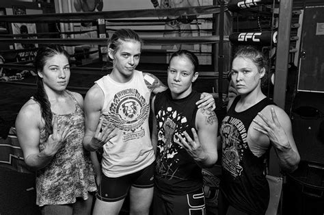 Ronda Rousey Marina Shafir Shayna Baszler And Jessamyn Duke MMA And UFC Fighters Photos By
