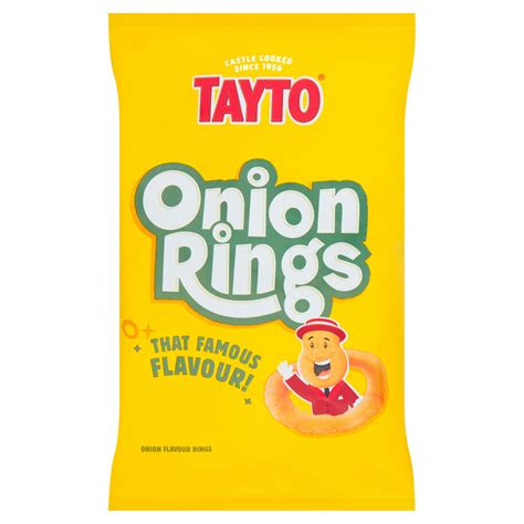 Tayto Onion Rings Onion Flavour Rings 65g Sharing Crisps Iceland Foods