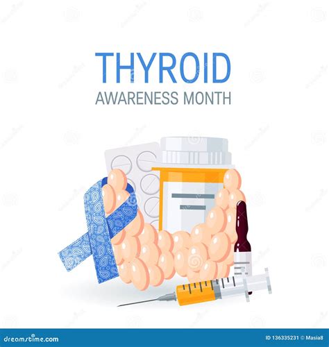 Thyroid Awareness Month Vector Concept Stock Vector Illustration Of