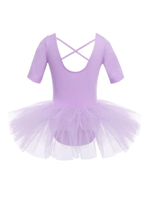 Girls Ballet Dance Dress Tutu Skirt Kids Gymnastic Leotard Dancewear