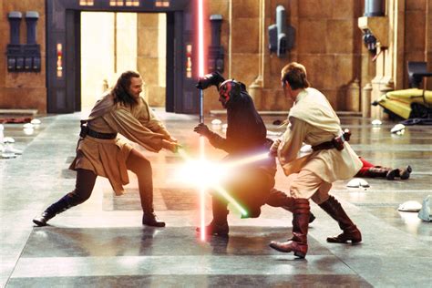 Star Wars Episode 1 The Phantom Menace Obi Wan Kenobi Qui Gon Jinn Darth Maul Hd Wallpaper