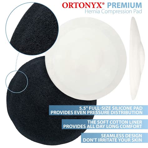 Ortonyx Silicone Umbilical Hernia Compression Pad With Soft Liner And