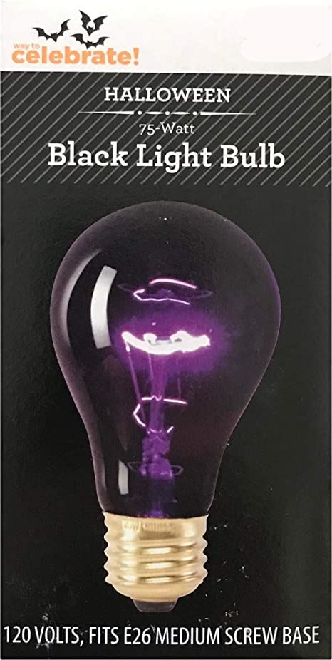 Everstar Ltd Halloween Black Light Bulb 75 Watt Fits E26 Medium