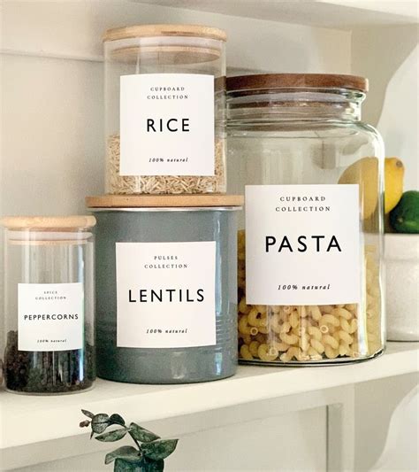 Kitchen Pantry Storage And Jar Labels Food Labels Drink Waterproof