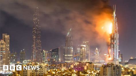 Fire Engulfs Dubai Hotel Ahead Of New Year Celebrations Bbc News