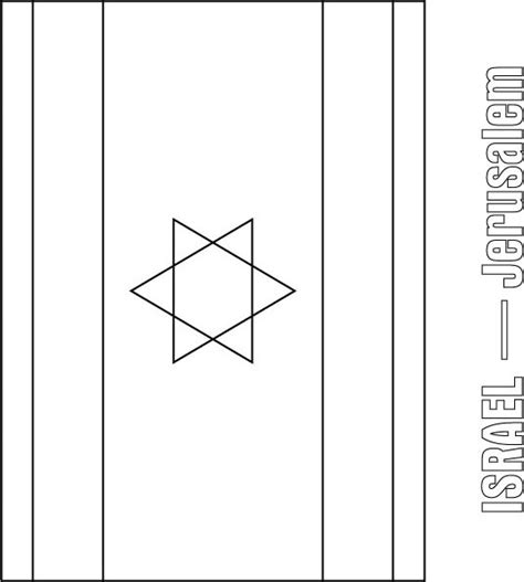 Coloring page middle east > flag israel. Israel flag coloring page | Download Free Israel flag ...