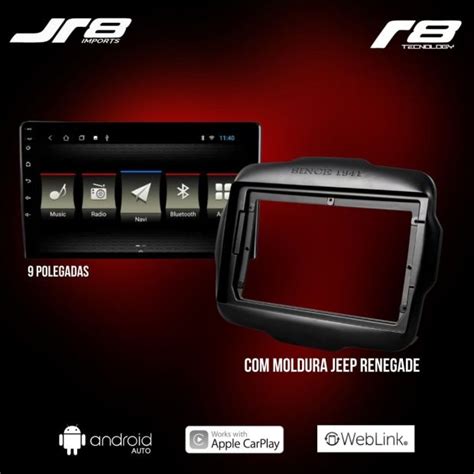 jr8 imports destaca central multimídia e moldura para jeep renegade portal revista automotivo