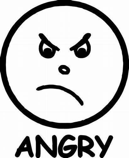 Angry Coloring Face Pages Anger Emoji Printable