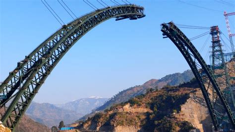 Jandk Arch Of Worlds Highest Railway Bridge On Chenab River Completed