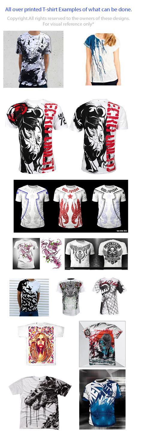 All Over Print T Shirt Templates T Shirt Printing Solutions