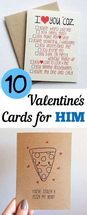 When thingking creatively, you simply aren't going to find that in any store, you can personalize here we have some easy diy valentine's day gift ideas that will make your boyfriend smile on this special day for love. 10 Valentine's Day Cards for HIM - Page 4 of 11 - My List ...