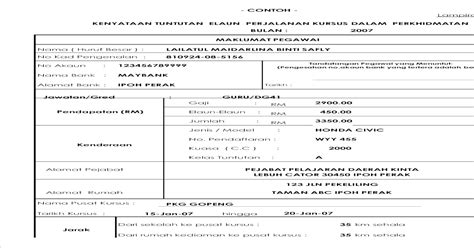 Dapatkan borang tuntutan (download je dari website perkeso). Borang Tuntutan Perjalanan Dalam Negeri