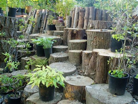 Log Garden Diy Garden Garden Design Garden Inspiration