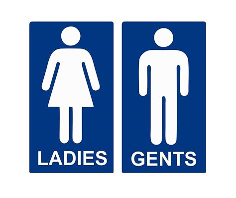 Vvwv Ladies Gents Toilet Restroom Sign Sticker For Door Public Hospital