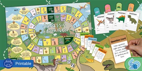 Dinosaur Board Game For Childrens Dinosaur Activities