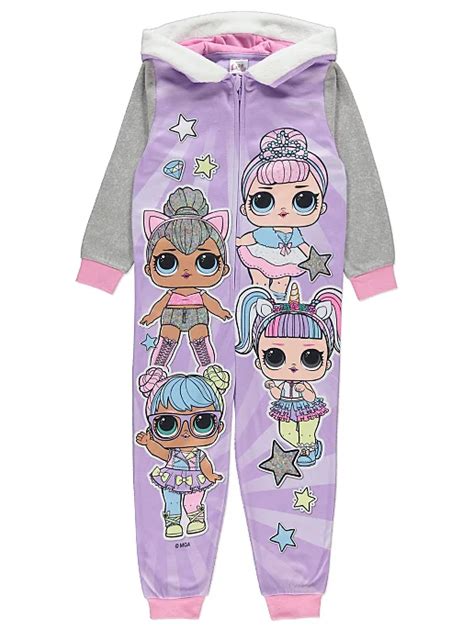 Lol Surprise Lilac Fleece Print Onesie Kids George Kids Outfits