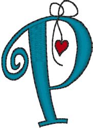 Vector art, clipart and stock vectors. Hanging Hearts Alphabet Embroidery Design