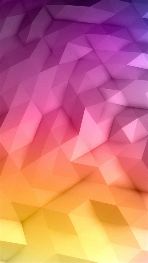 Colorful Iphone Background Orange Purple Polygon Abstract